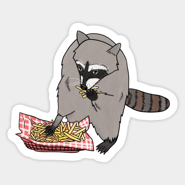 French Fry Raccoon! Sticker by astonishingemma